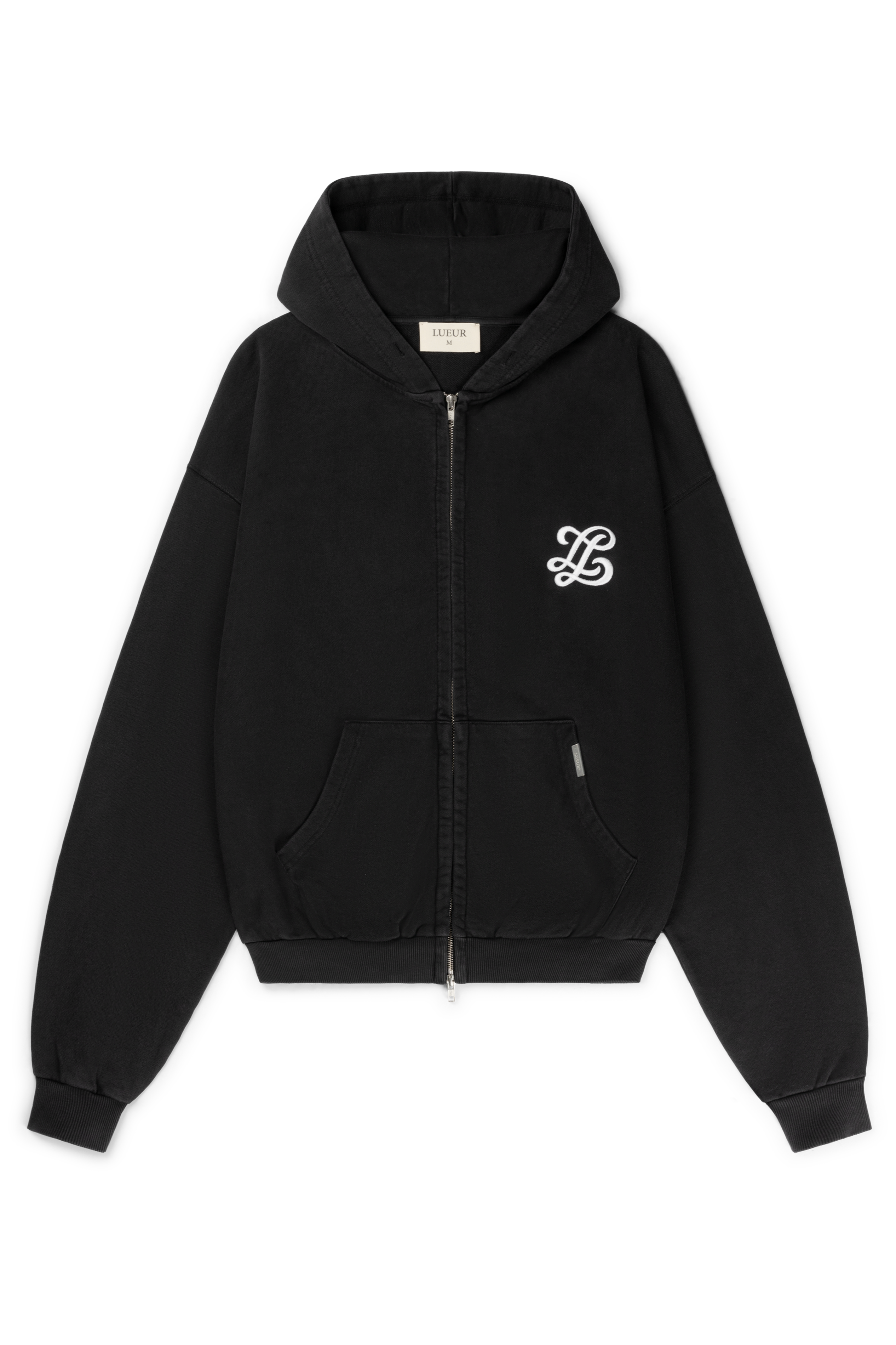 Vintage monogram double zip hoodie