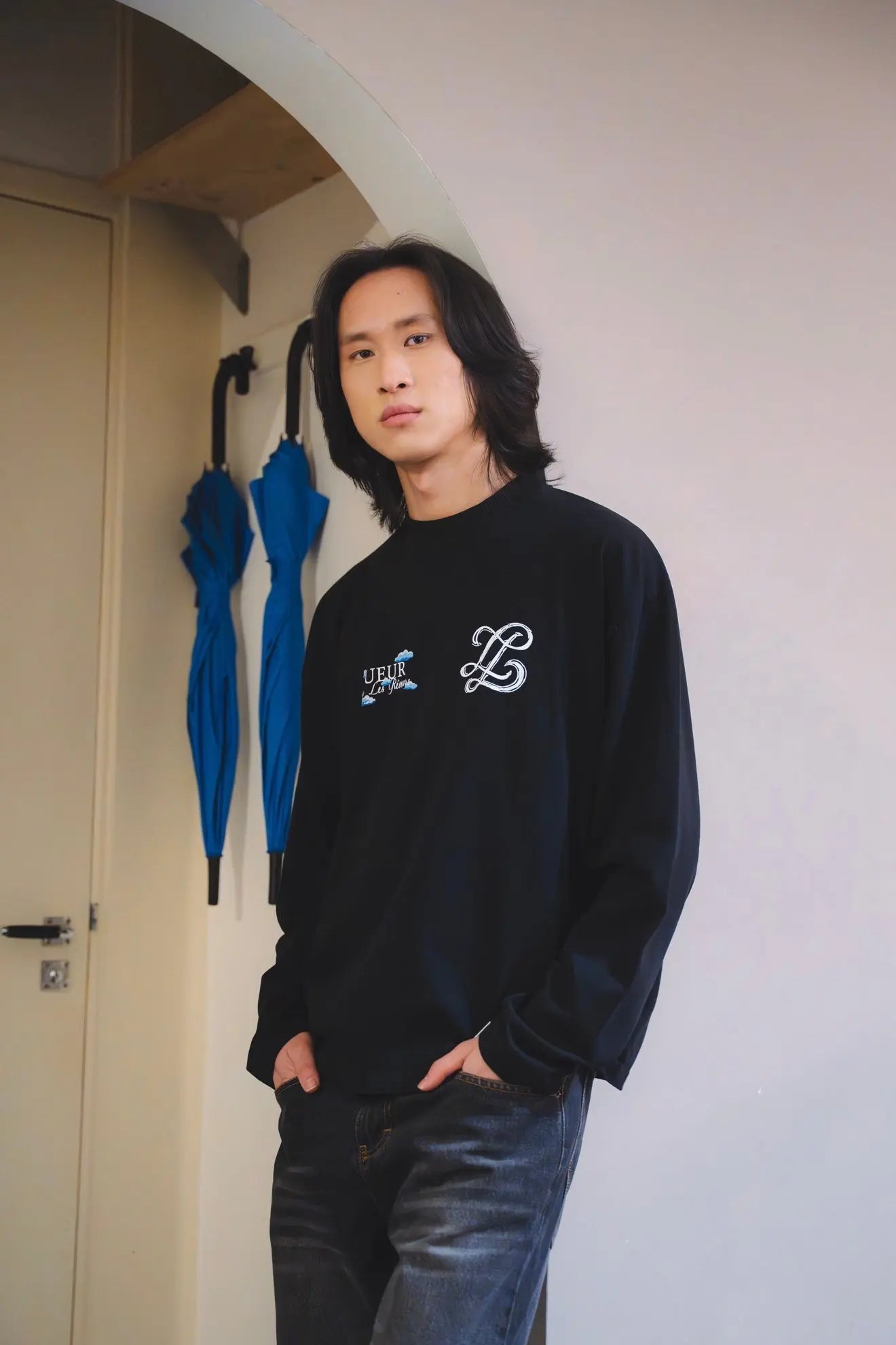 CLOUDY MONOGRAM long sleeve Lueur Clothing