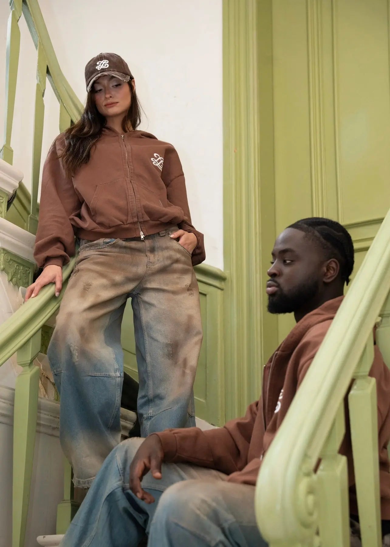 Distressed washed cap Lueur Clothing