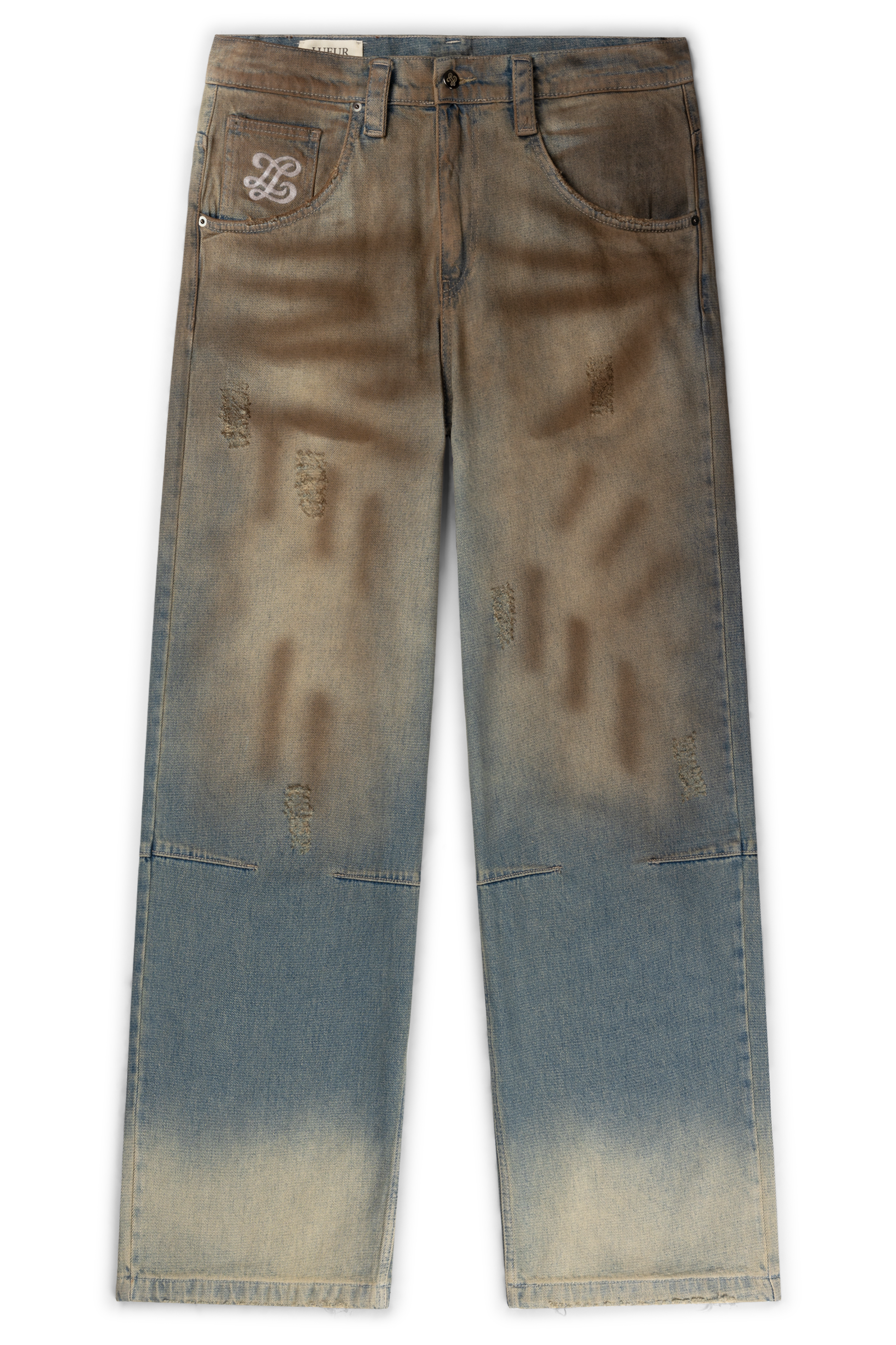 Mud wash jeans