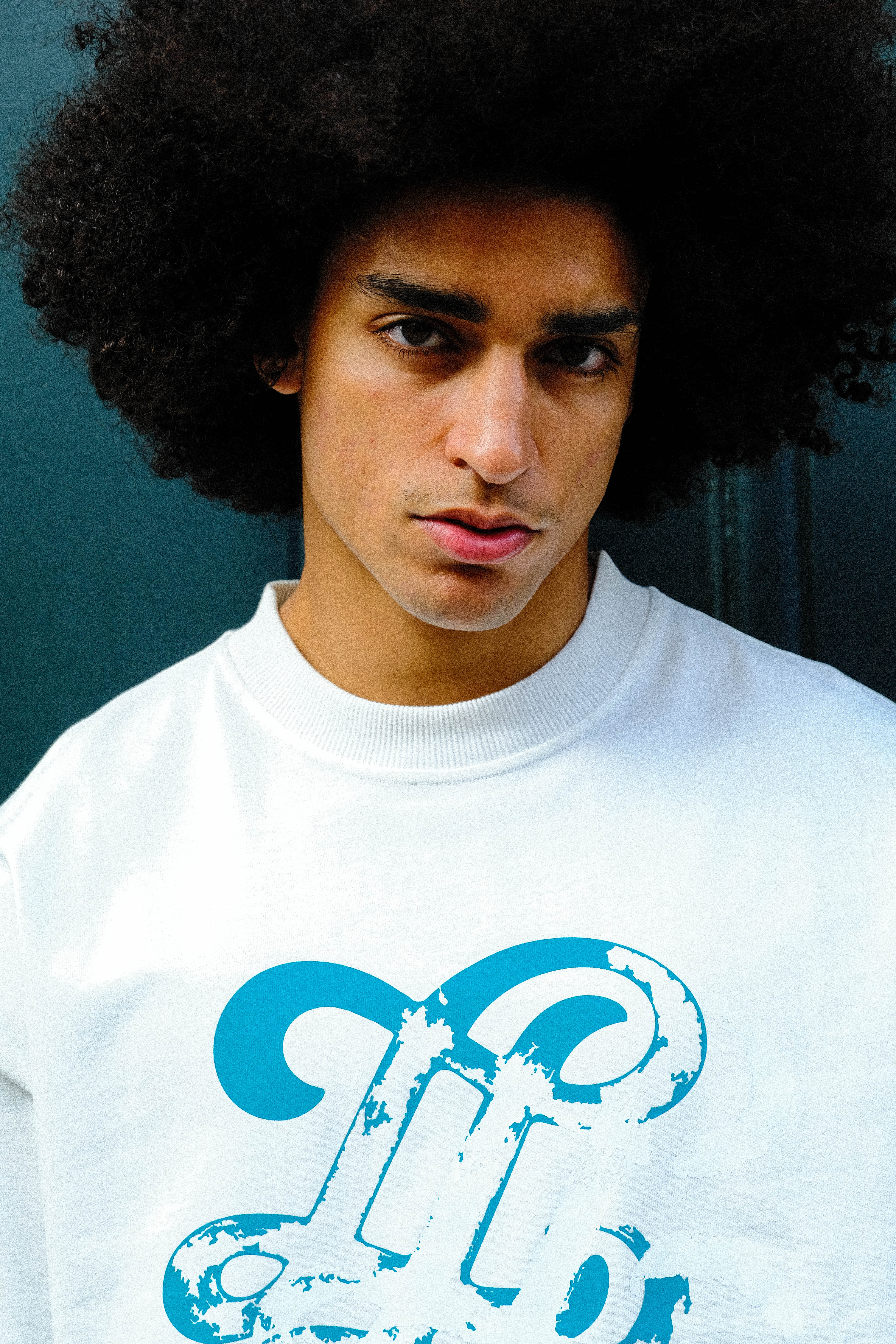 Distressed monogram t-shirt