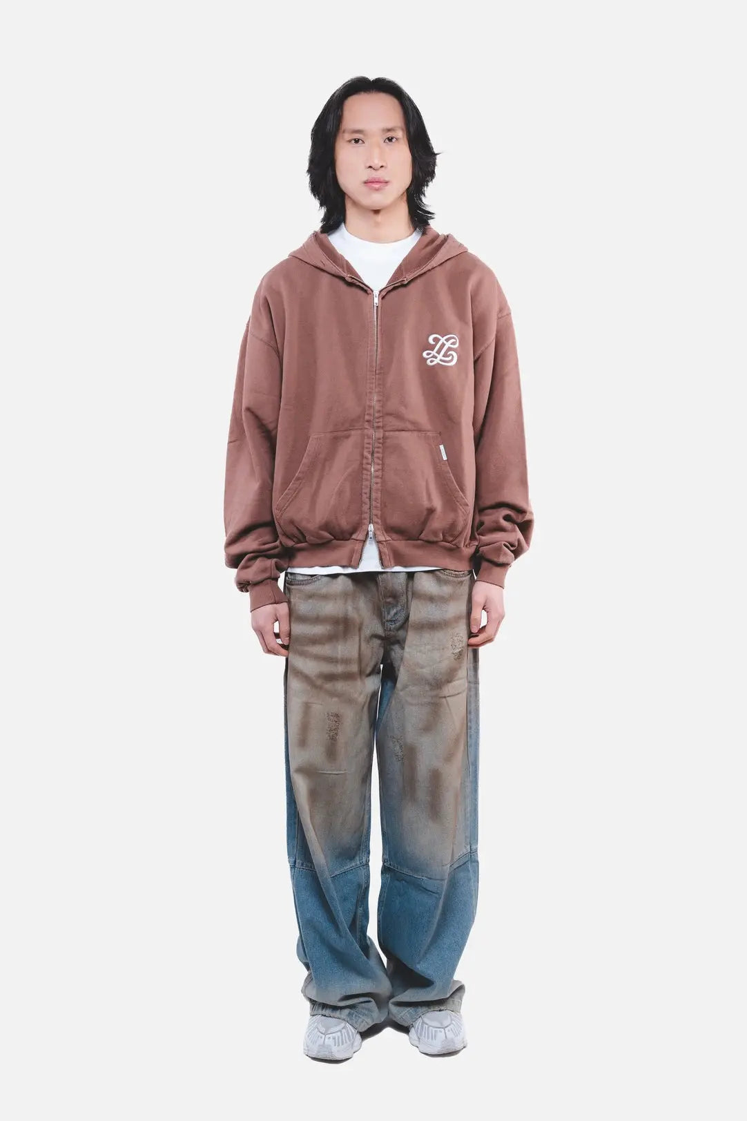 Mud wash jeans