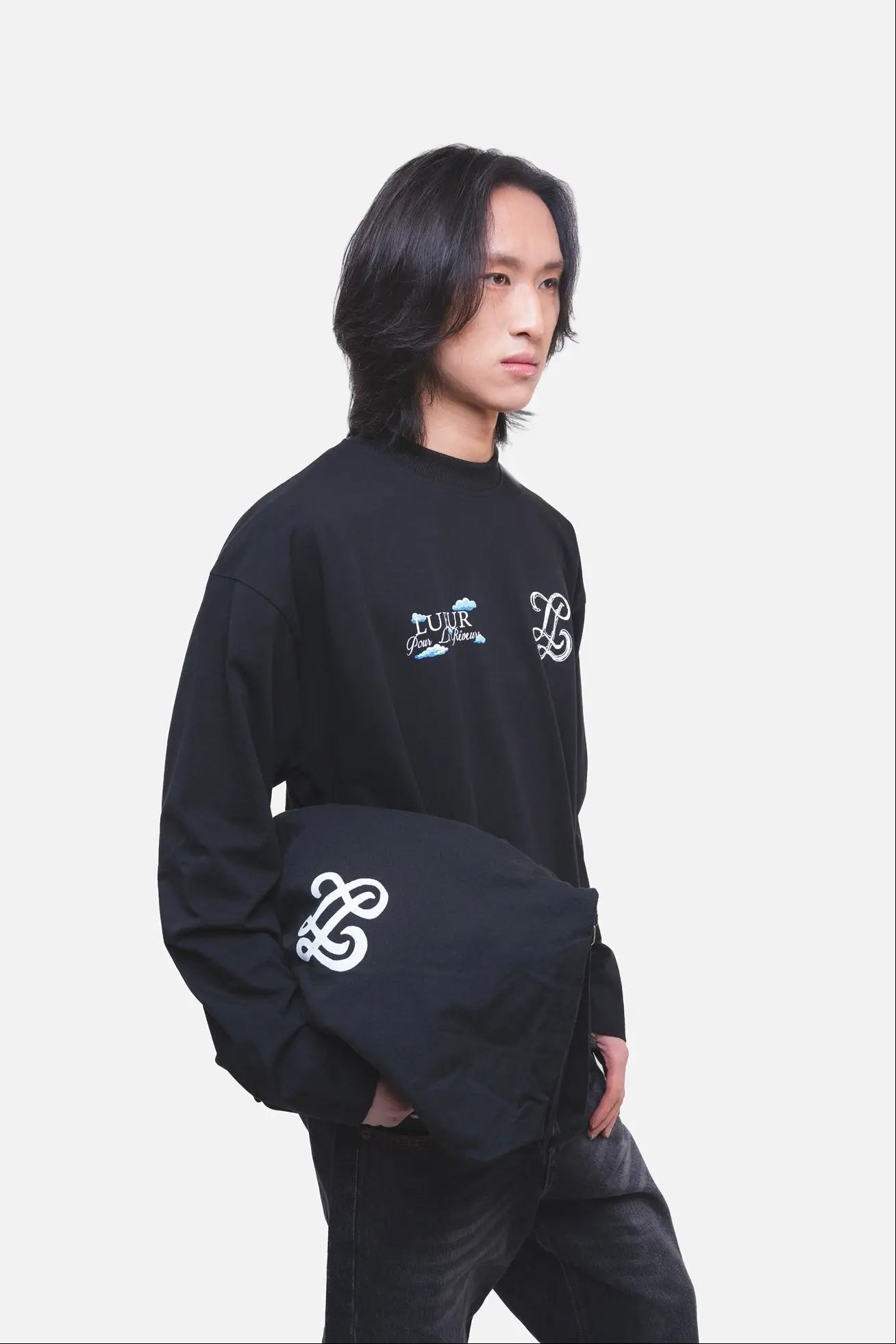 CLOUDY MONOGRAM long sleeve Lueur Clothing