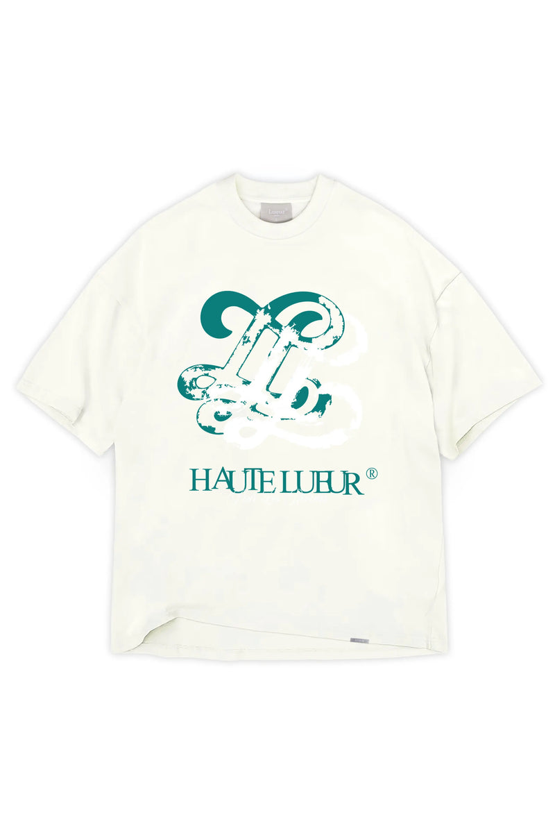 Distressed monogram t-shirt