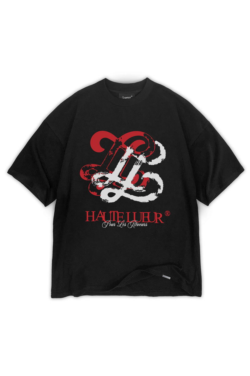Distressed monogram t-shirt